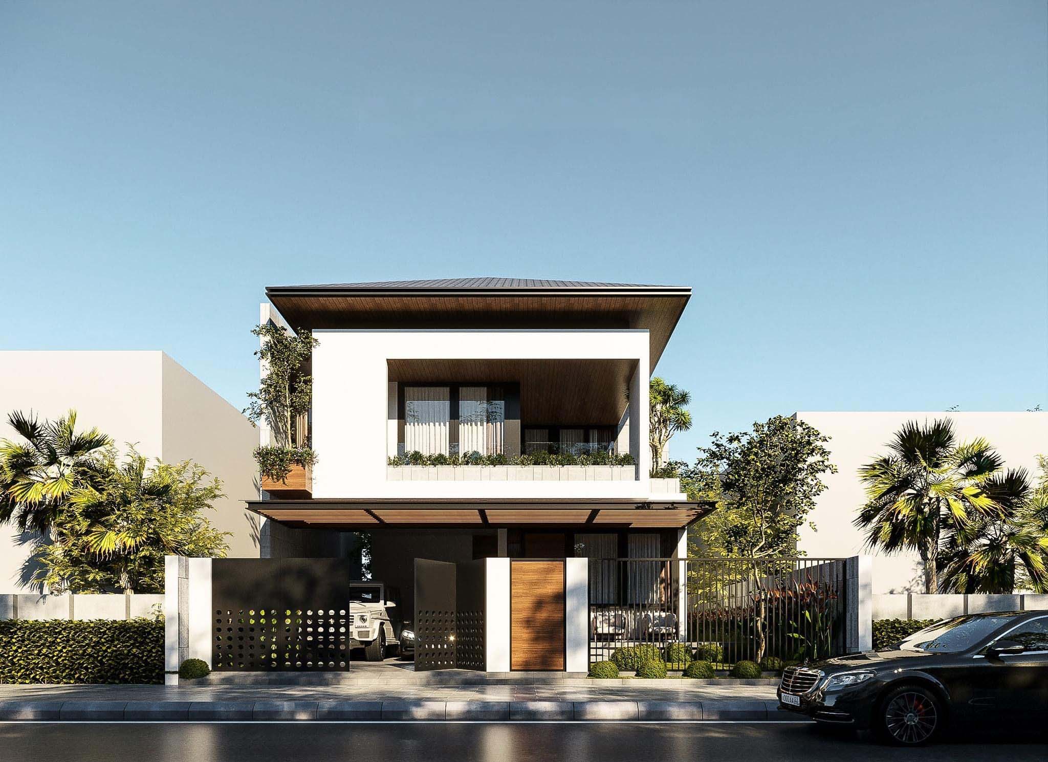 Mẫu nhà 2 tầng mái Nhật 3