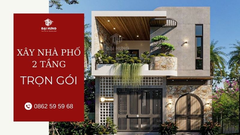 Xây nhà phố 2 tầng