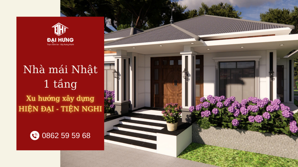 Nhà mái Nhật 1 tầng